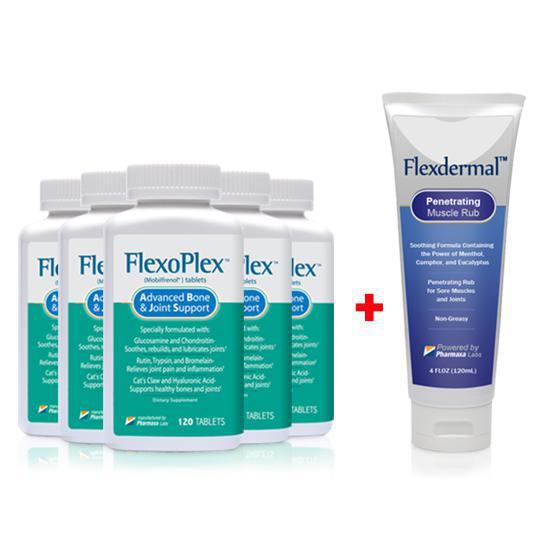 FlexoPlex 5 Bottles + FREE 1 Flexdermal - Flexoplex