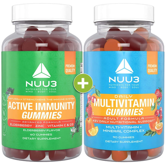 Combo- Active Immunity Gummies & Daily Multivitamin Gummies - Nuu3