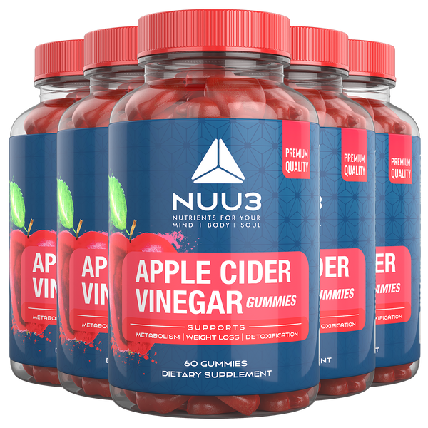 Nuu3 - Apple Cider Vinegar Gummies (5 Bottle) - Nuu3